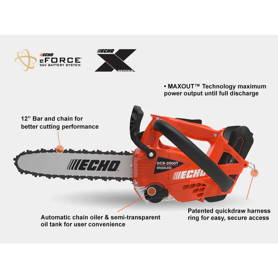 DCS-2500TN - Echo eFORCE Cordless 56 Volt Chainsaw - Image 3
