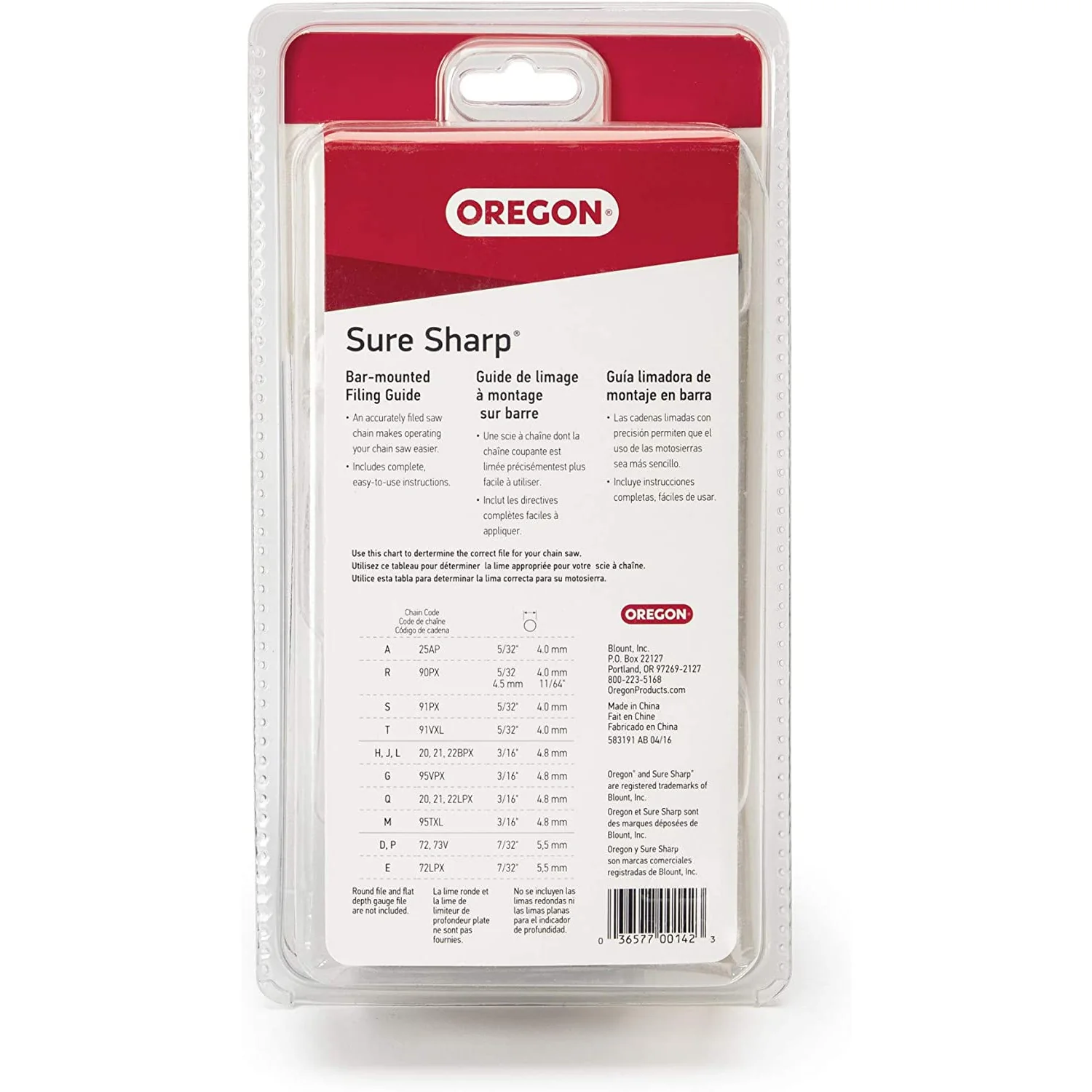 Oregon 23820 Sure Sharp Chainsaw Manual Filing/Sharpening Guide - Image 6